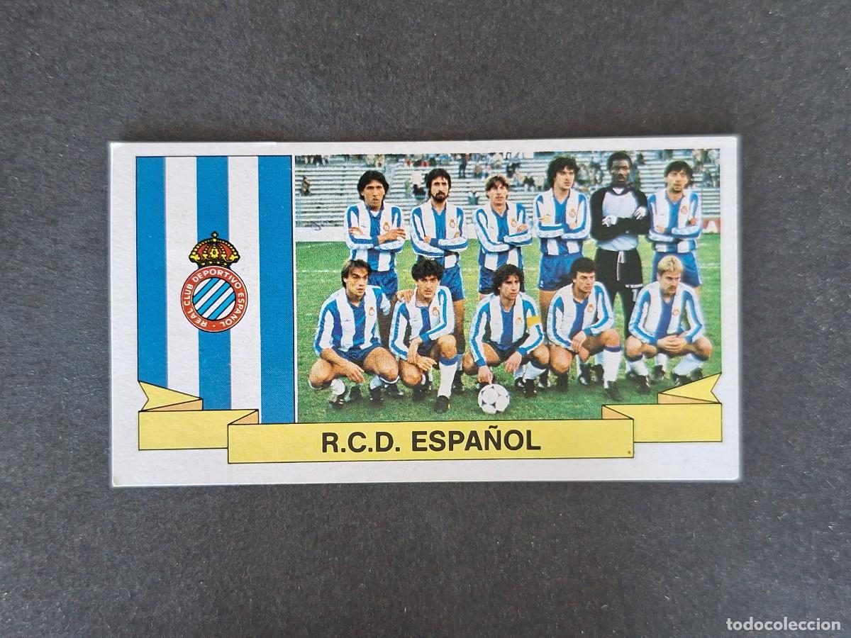 Cromos de f&uacute;tbol: L4 EQUIPO R. C. D. ESPA&Ntilde;OL LIGA ESTE 1985 1986 85 86 DESPEGADO RECUPERADO