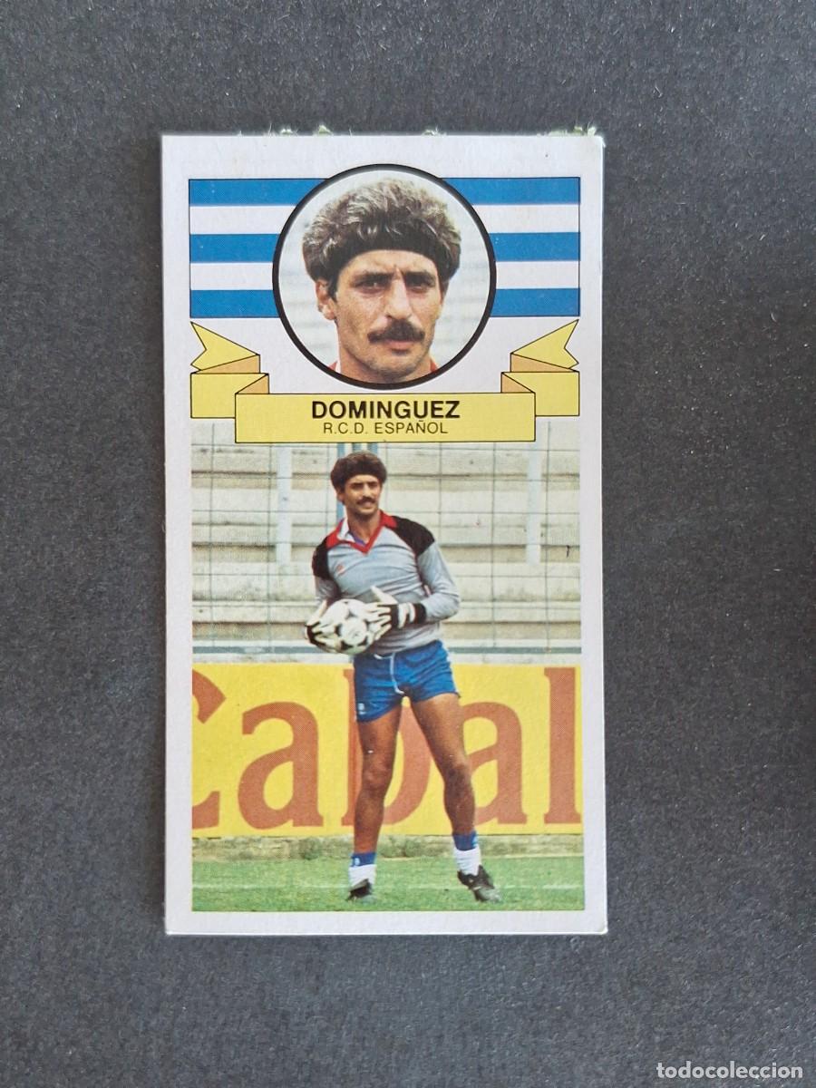 Cromos de f&uacute;tbol: L4 DOMINGUEZ R. C. D. ESPA&Ntilde;OL LIGA ESTE 1985 1986 85 86 DESPEGADO RECUPERADO