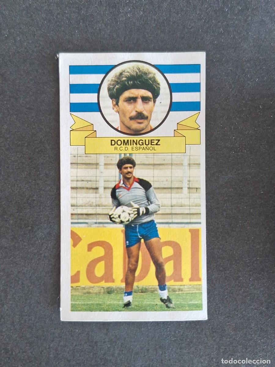 Cromos de f&uacute;tbol: L4 DOMINGUEZ R. C. D. ESPA&Ntilde;OL LIGA ESTE 1985 1986 85 86 DESPEGADO RECUPERADO