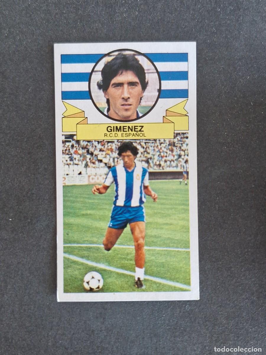 Cromos de f&uacute;tbol: L4 GIMENEZ R. C. D. ESPA&Ntilde;OL LIGA ESTE 1985 1986 85 86 DESPEGADO RECUPERADO