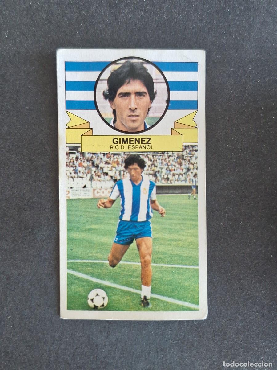 Cromos de f&uacute;tbol: L4 GIMENEZ R. C. D. ESPA&Ntilde;OL LIGA ESTE 1985 1986 85 86 DESPEGADO RECUPERADO