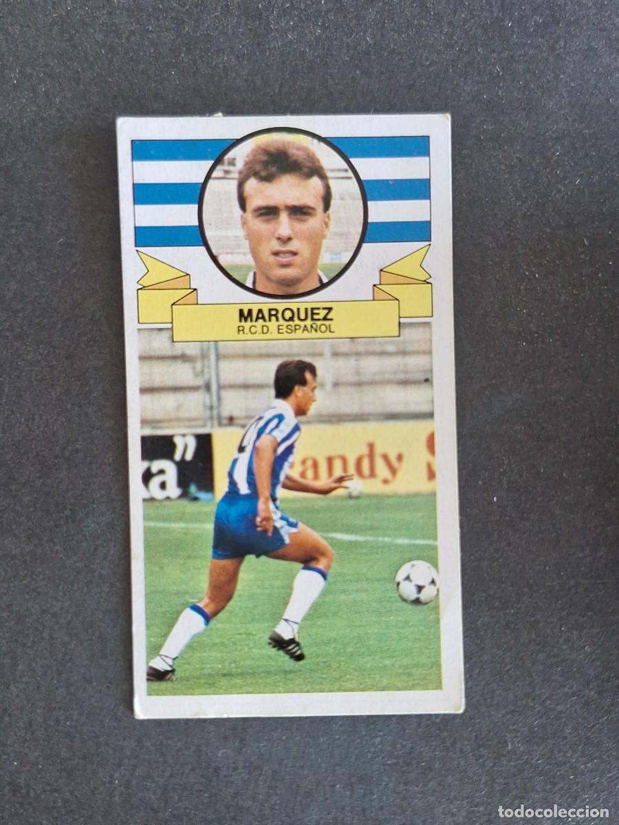 Cromos de f&uacute;tbol: L4 MARQUEZ R. C. D. ESPA&Ntilde;OL LIGA ESTE 1985 1986 85 86 DESPEGADO RECUPERADO