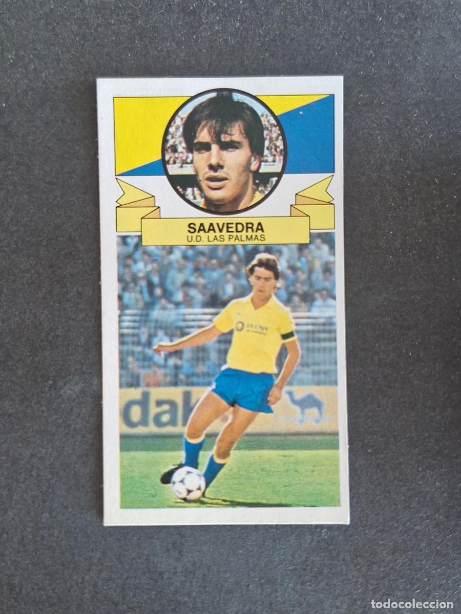 Cromos de f&uacute;tbol: L4 SAAVEDRA U. D. LAS PALMAS LIGA ESTE 1985 1986 85 86 DESPEGADO RECUPERADO