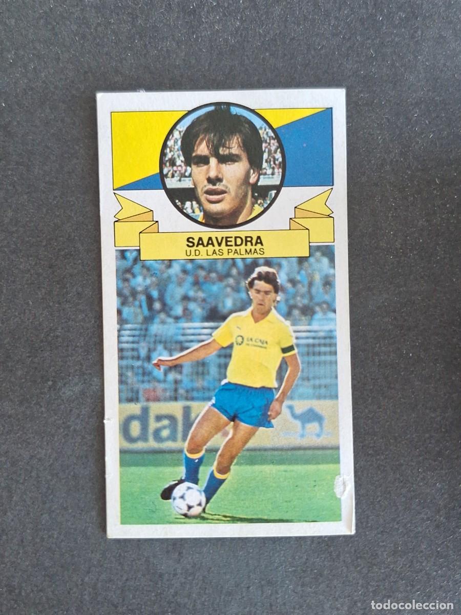 Cromos de f&uacute;tbol: L4 SAAVEDRA U. D. LAS PALMAS LIGA ESTE 1985 1986 85 86 DESPEGADO RECUPERADO