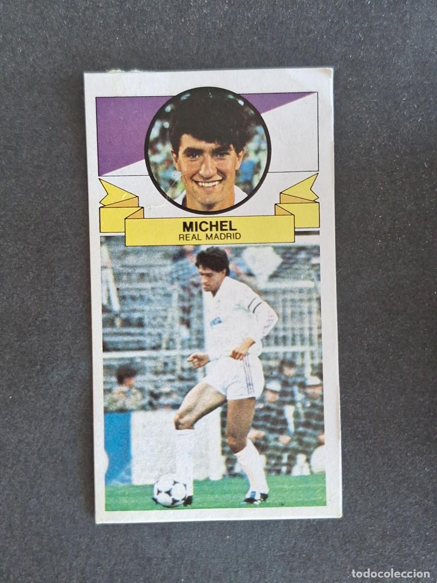 Cromos de f&uacute;tbol: L4 MICHEL REAL MADRID LIGA ESTE 1985 1986 85 86 DESPEGADO RECUPERADO