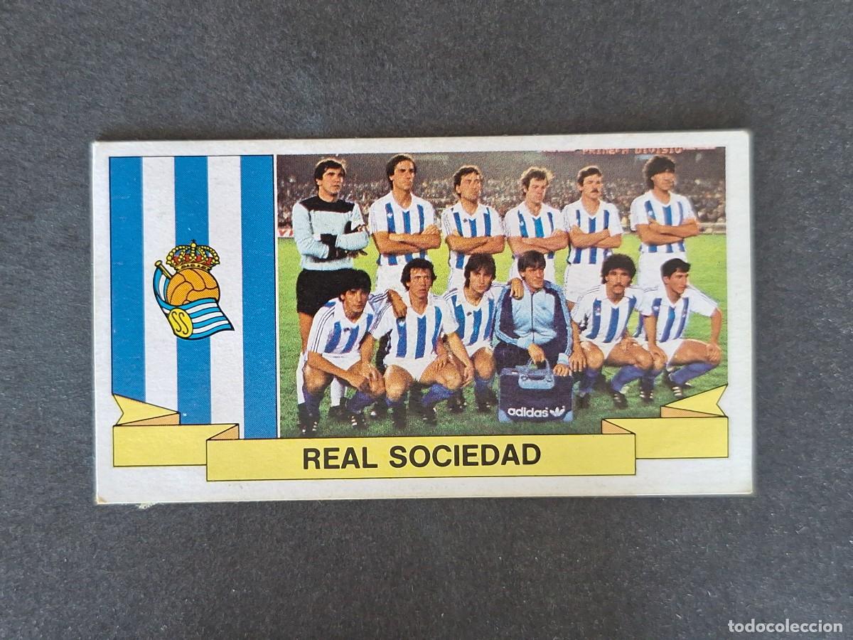 Cromos de f&uacute;tbol: L4 EQUIPO REAL SOCIEDAD LIGA ESTE 1985 1986 85 86 DESPEGADO RECUPERADO