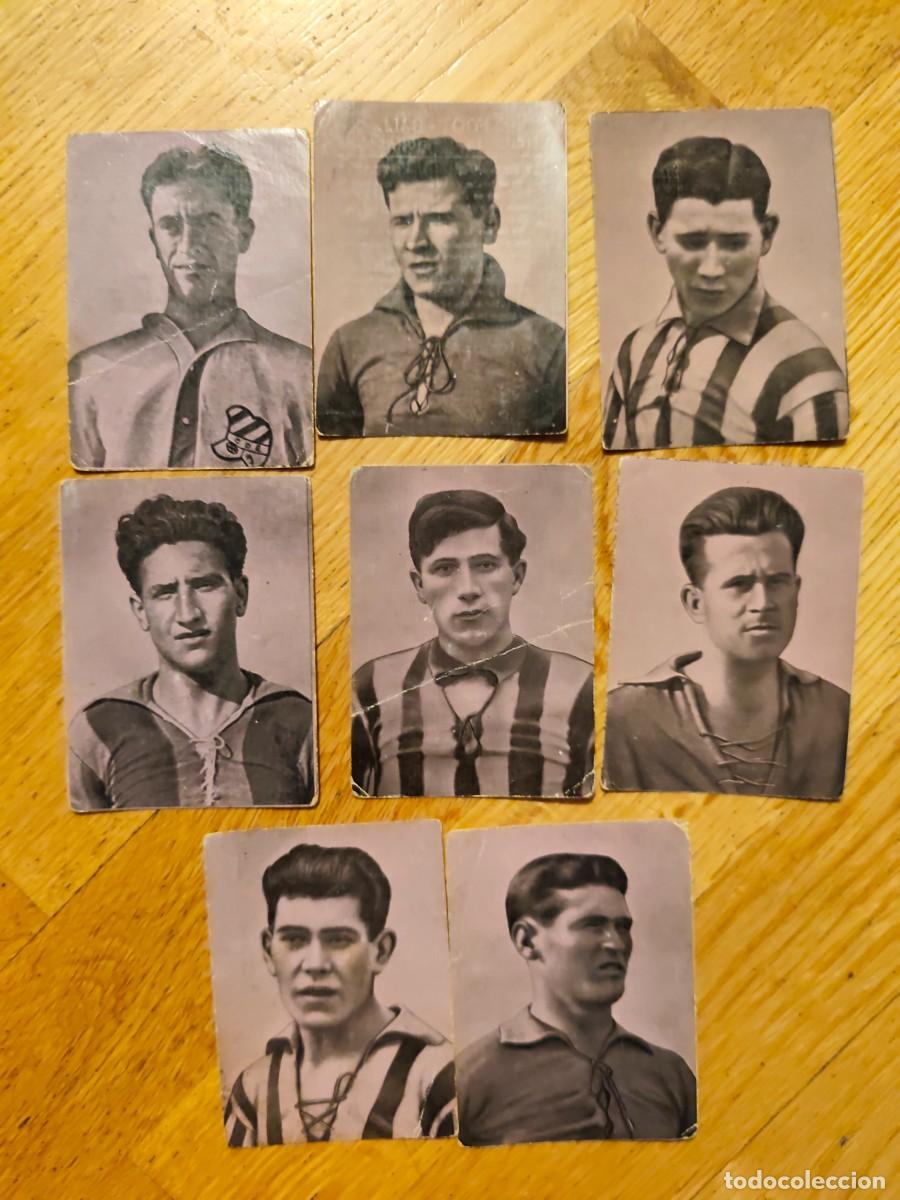 Fu&szlig;ball-Sticker: Lote de 8 cromos Piera bruguera chocolates Foot ball galer&iacute;a de jugadores