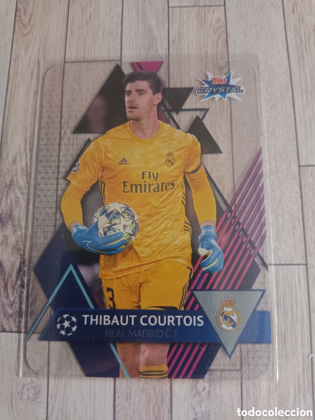 Cromos de f&uacute;tbol: 13 COURTOIS REAL MADRID TOPPS CRYSTAL UEFA CHAMPIONS LEAGUE 2019 2020 TOPPS 19 20