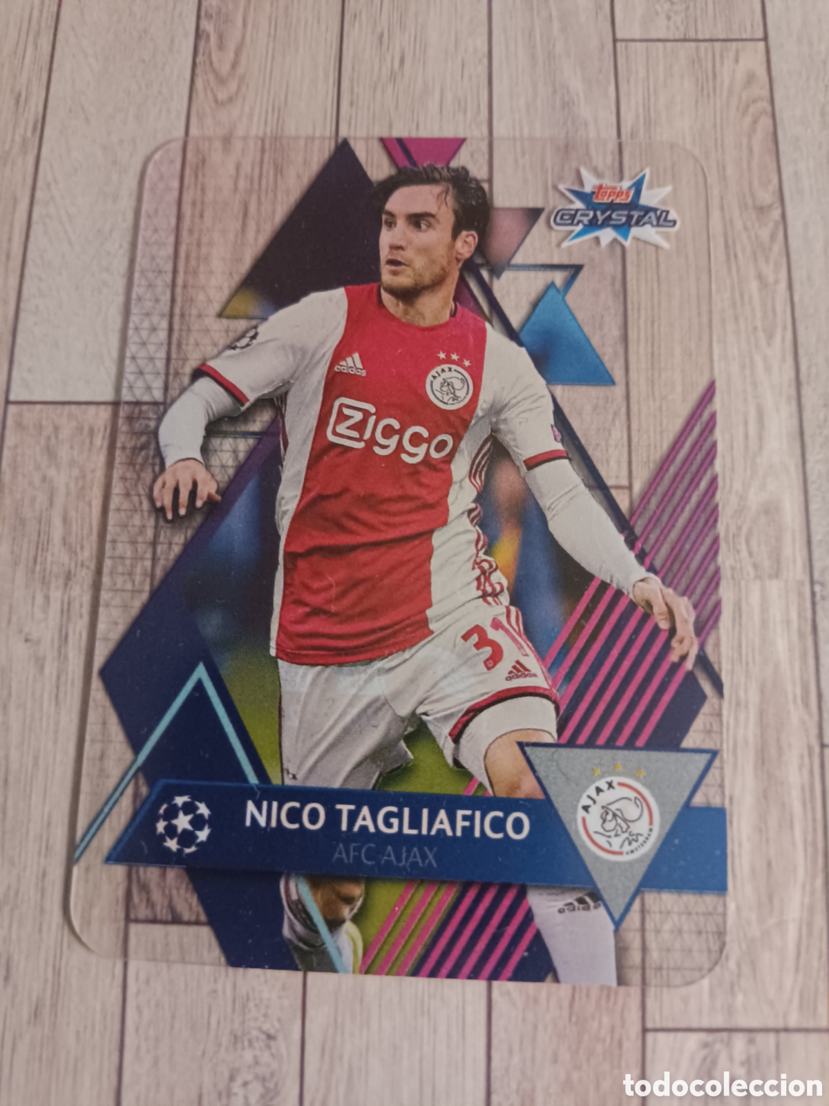 Cromos de f&uacute;tbol: 27 NICOLAS TAGLIAFICO AJAX TOPPS CRYSTAL UEFA CHAMPIONS LEAGUE 2019 2020 TOPPS 19 20