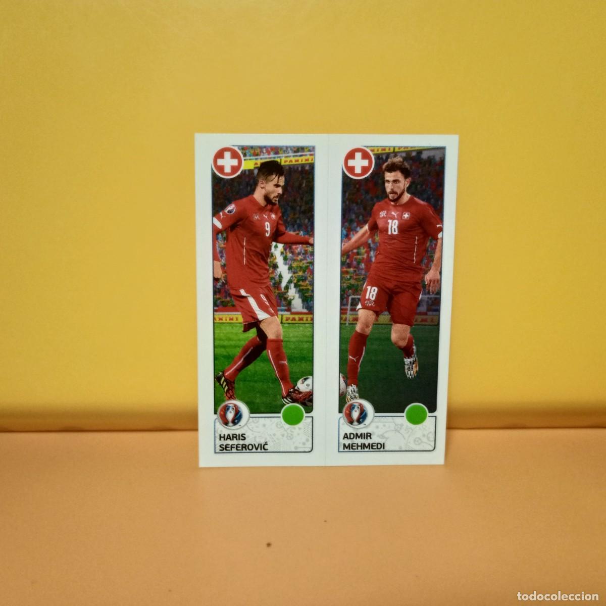 Cromos de f&uacute;tbol: PANINI EURO 2016 FRANCE; EUROCOPA FRANCIA: SUIZA HARIS/ADMIR 100 A/B