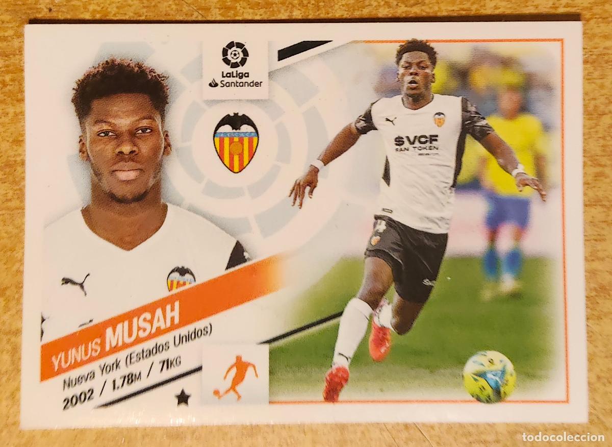 Cromos de f&uacute;tbol: Cromo COLECCIONES ESTE 2022/2023 22 23 - VALENCIA - YUNUS MUSAH 16 no pegado