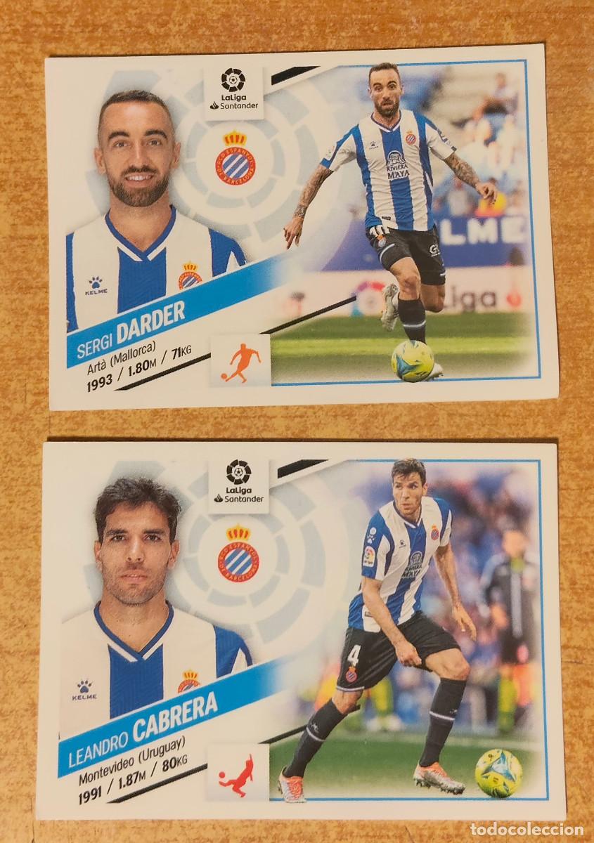 Cromos de f&uacute;tbol: Liga Este Panini 2022 2023 22 23 RCD Espanyol # 13 Sergi Darder Sticker + leandro Cabrera