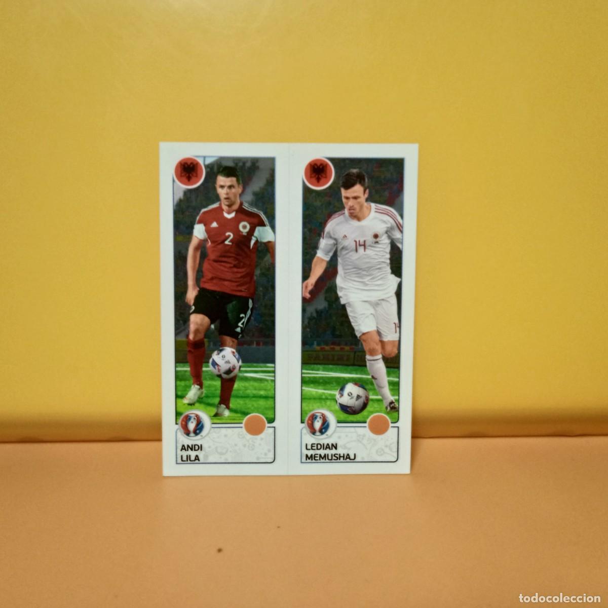 Cromos de f&uacute;tbol: PANINI EURO 2016 FRANCE; EUROCOPA FRANCIA: ALBANIA ANDI/LEDIAN 93 A/B