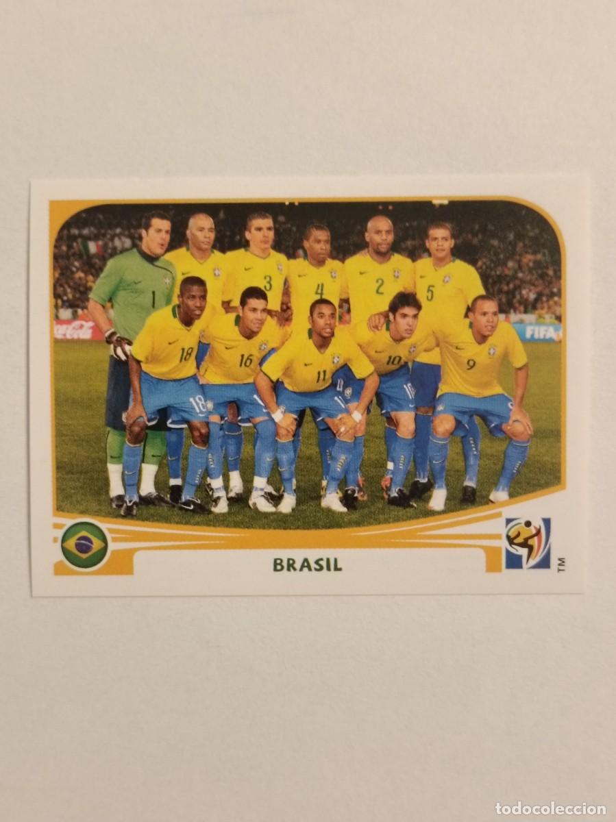 Cromos de f&uacute;tbol: #486 ALINEACION (BRASIL) MUNDIAL SUDAFRICA 2010 PANINI