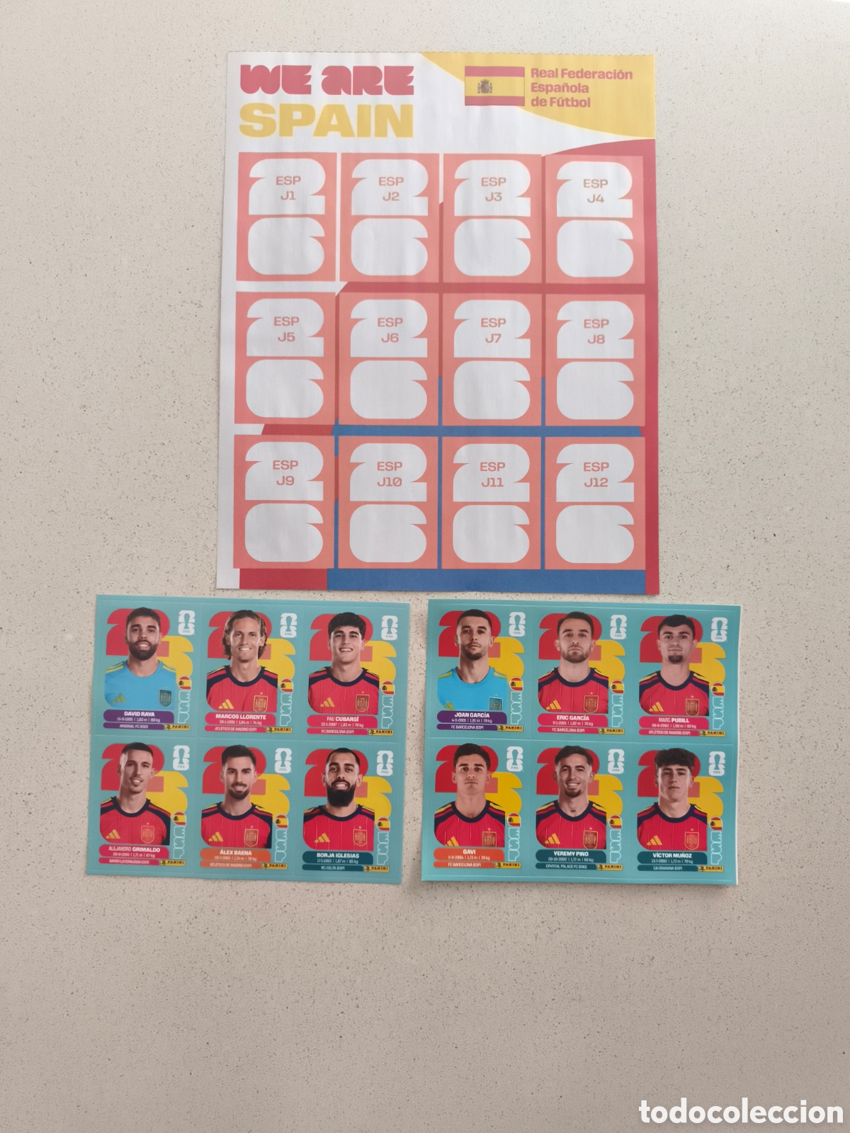 Cromos de f&uacute;tbol: SET ACTUALIZACI&Oacute;N COMPLETO SELECCI&Oacute;N ESPA&Ntilde;OLA MUNDIAL 2026. PANINI.