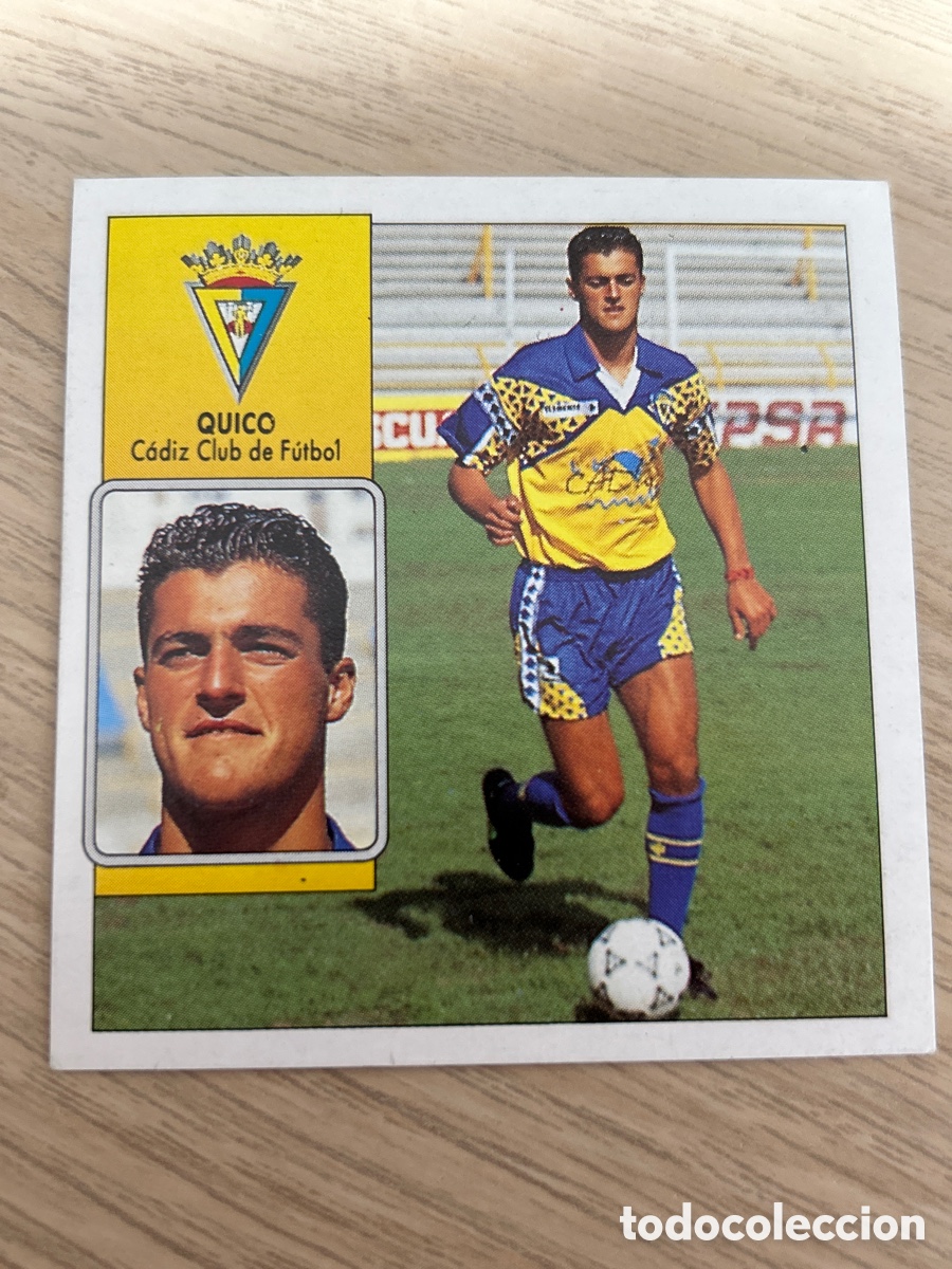 Cromos de f&uacute;tbol: QUICO CADIZ C. F. LIGA ESTE 1992 1993 92 93 NUNCA PEGADO SIN PEGAR