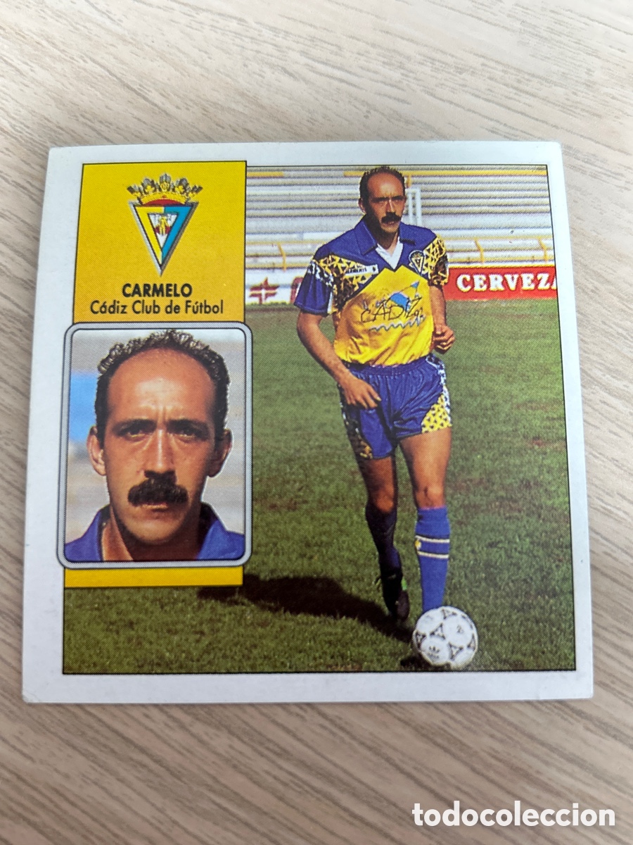 Cromos de f&uacute;tbol: CARMELO CADIZ C. F. LIGA ESTE 1992 1993 92 93 NUNCA PEGADO SIN PEGAR