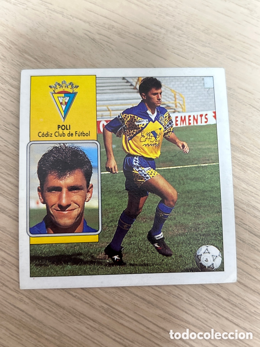 Cromos de f&uacute;tbol: POLI CADIZ C. F. LIGA ESTE 1992 1993 92 93 NUNCA PEGADO SIN PEGAR