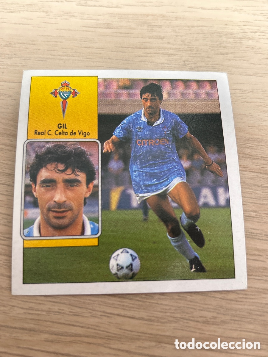 Fu&szlig;ball-Sticker: GIL CELTA DE VIGO LIGA ESTE 1992 1993 92 93 NUNCA PEGADO SIN PEGAR