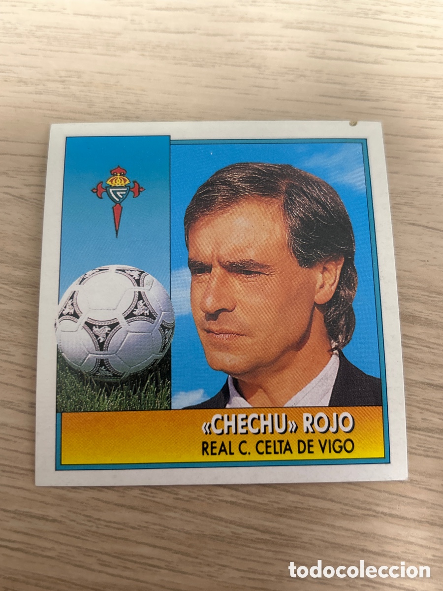 Fu&szlig;ball-Sticker: CHECHU ROJO ENTRENADOR CELTA DE VIGO LIGA ESTE 1992 1993 92 93 NUNCA PEGADO SIN PEGAR