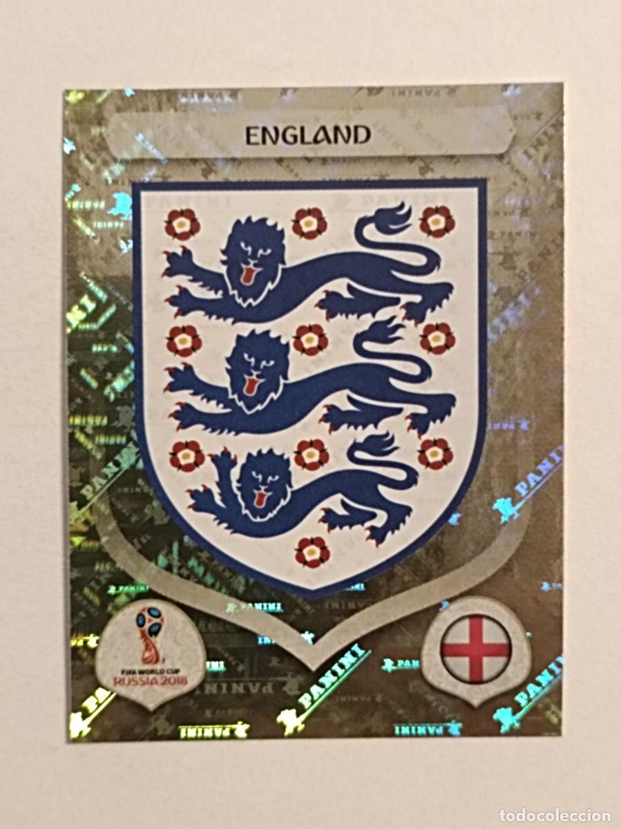 Cromos de f&uacute;tbol: #560 ESCUDO (INGLATERRA) MUNDIAL RUSIA 2018 PANINI VERSION ROSA
