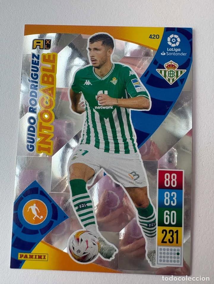 Cromos de f&uacute;tbol: Carta Guido Rodr&iacute;guez Betis Intocable 420 Adrenalyn 2021-22