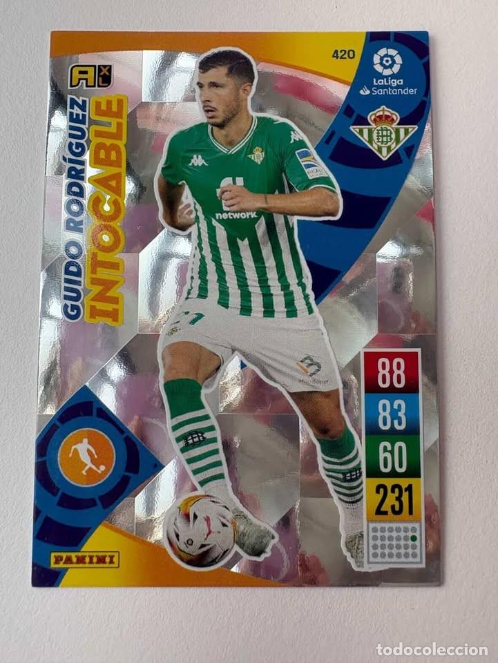 Cromos de f&uacute;tbol: Carta Guido Rodr&iacute;guez Betis Intocable 420 Adrenalyn 2021-22