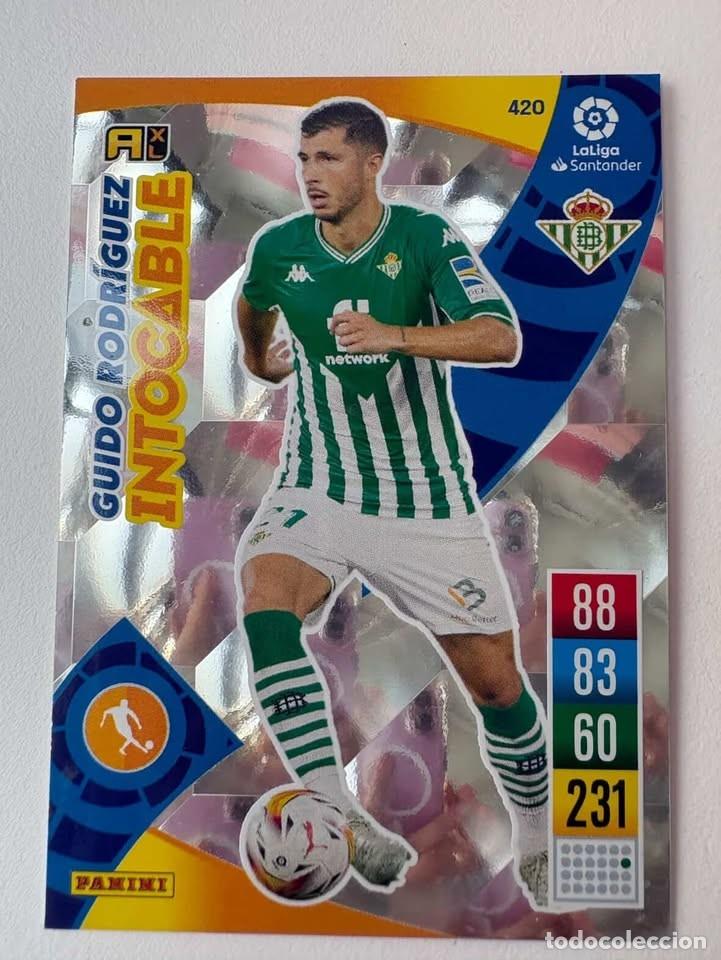 Cromos de f&uacute;tbol: Carta Guido Rodr&iacute;guez Betis Intocable 420 Adrenalyn 2021-22