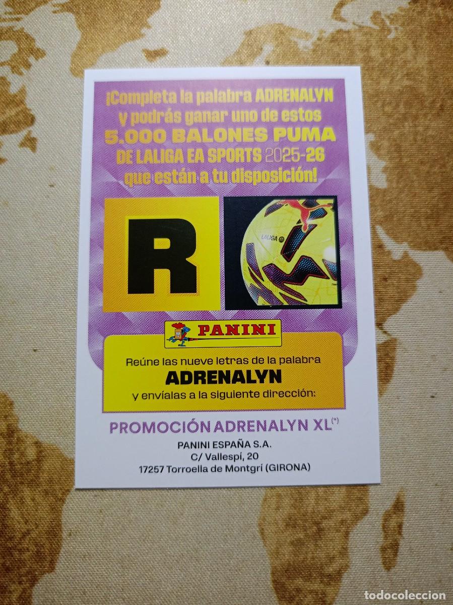Cromos de f&uacute;tbol: Letras promoci&oacute;n LETRA R Adrenalyn 2025-26