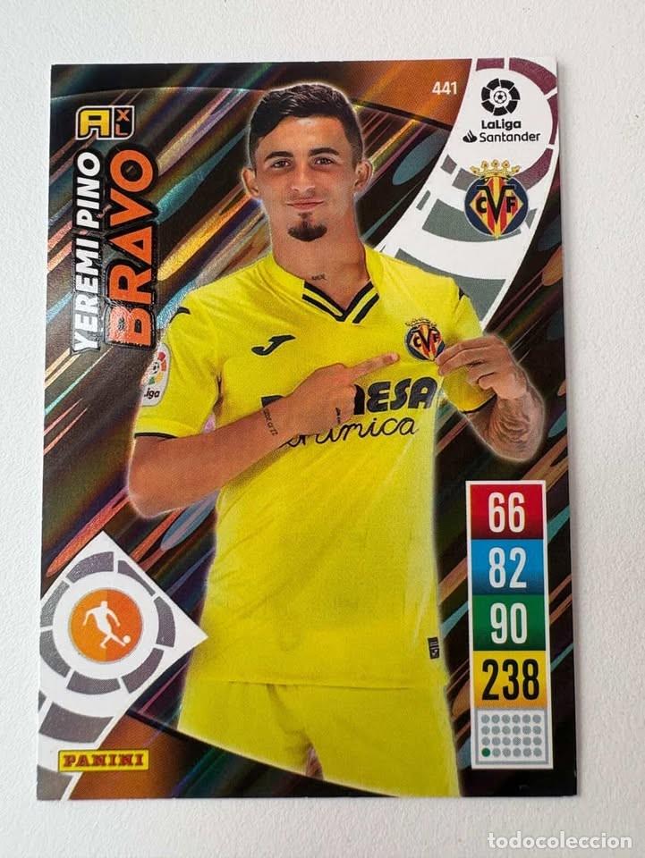 Cromos de f&uacute;tbol: Carta Yeremi Pino Villareal Bravo 441 Adrenalyn 2021-22