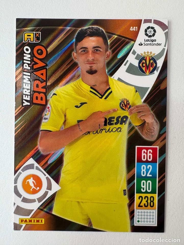 Cromos de f&uacute;tbol: Carta Yeremi Pino Villareal Bravo 441 Adrenalyn 2021-22