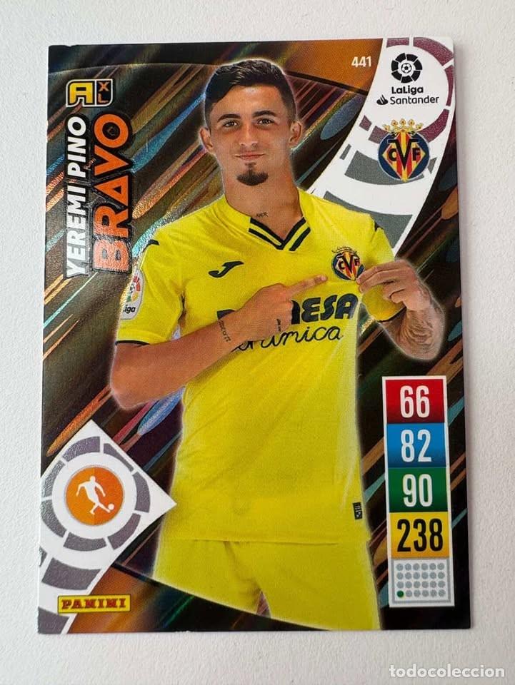 Cromos de f&uacute;tbol: Carta Yeremi Pino Villareal Bravo 441 Adrenalyn 2021-22