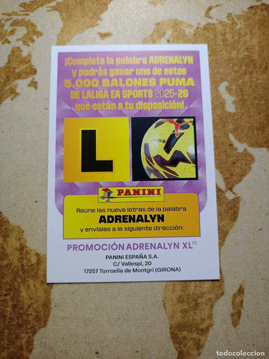 Cromos de f&uacute;tbol: Letras promoci&oacute;n LETRA L Adrenalyn 2025-26