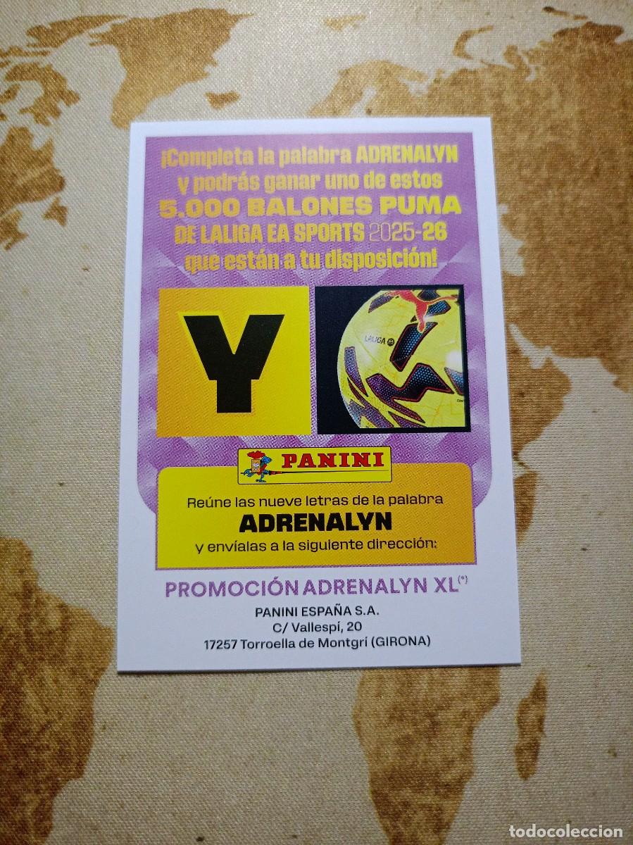Cromos de f&uacute;tbol: Letras promoci&oacute;n LETRA Y Adrenalyn 2025-26