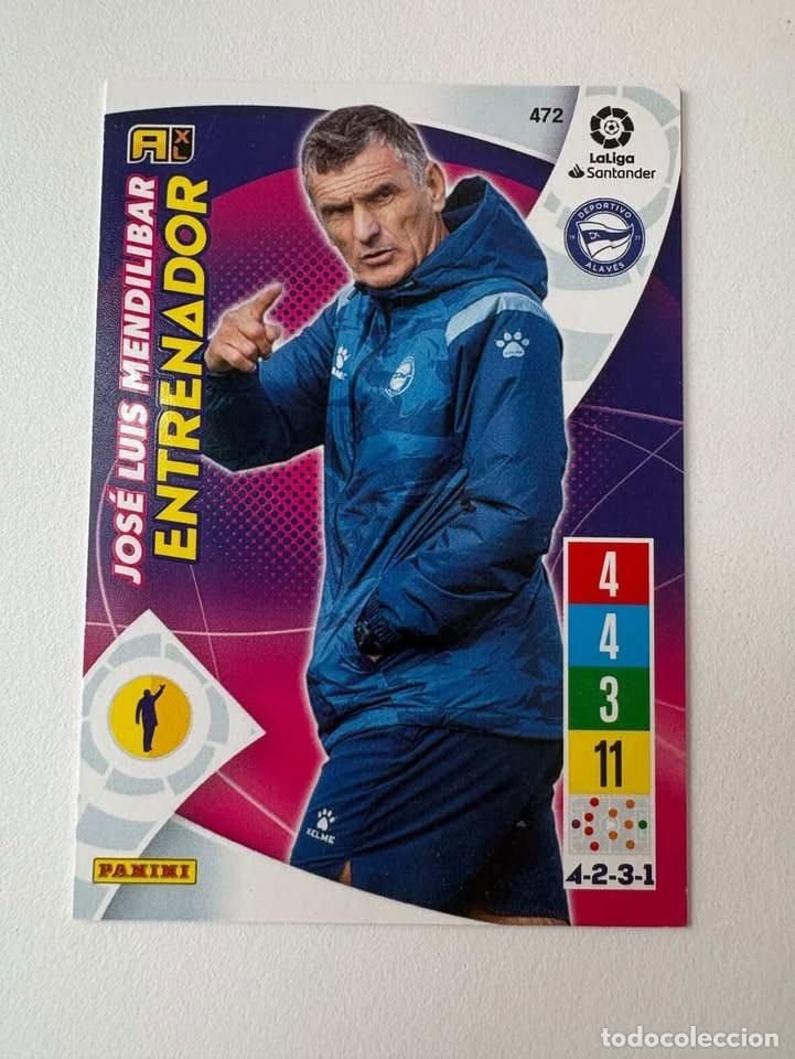 Cromos de f&uacute;tbol: Carta Jos&eacute; Luis Mendilibar Alav&eacute;s Entrenador 472 Adrenalyn 2021-22