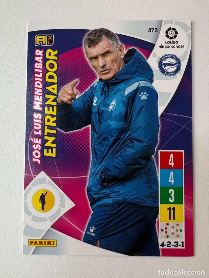 Cromos de f&uacute;tbol: Carta Jos&eacute; Luis Mendilibar Alav&eacute;s Entrenador 472 Adrenalyn 2021-22