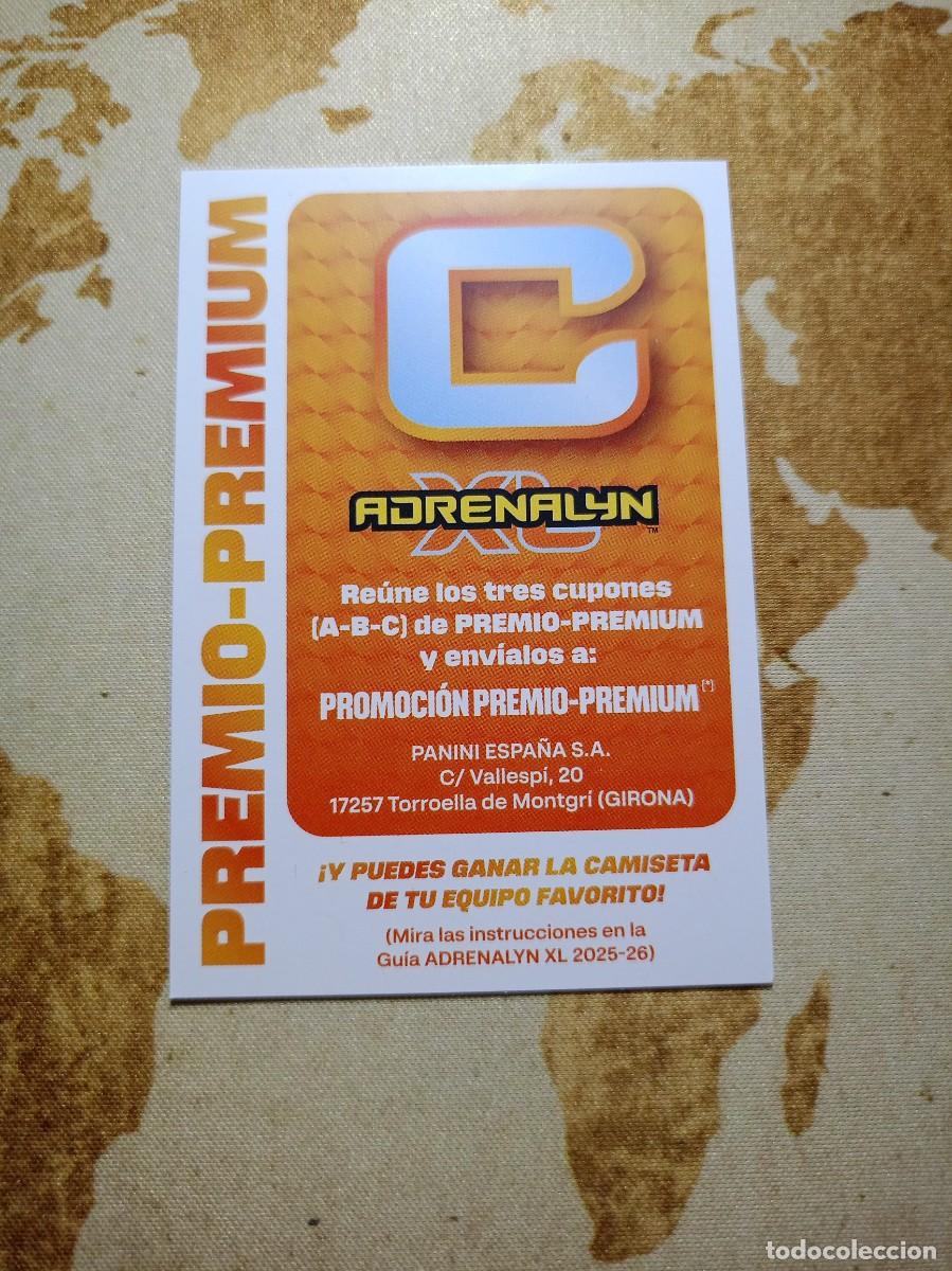 Cromos de f&uacute;tbol: Premio Premium LETRA C Adrenalyn 2025-26