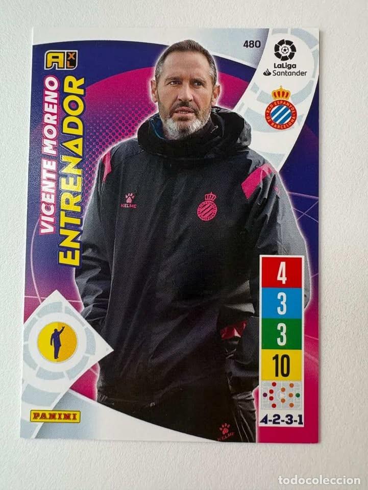 Figurine di Calcio: Carta Vicente Moreno Espanyol Entrenador 480 Adrenalyn 2021-22