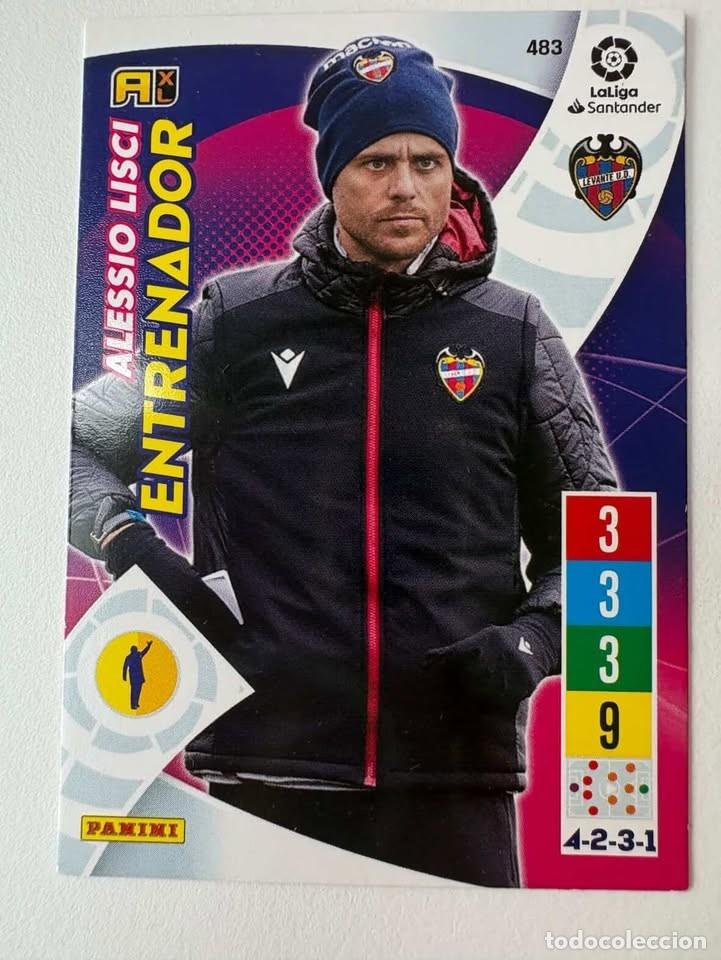 Figurine di Calcio: Carta Alessio Lisci Levante Entrenador 483 Adrenalyn 2021-22