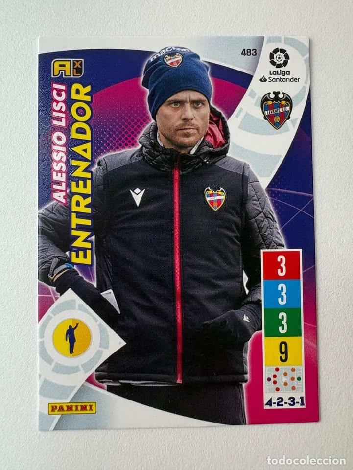 Figurine di Calcio: Carta Alessio Lisci Levante Entrenador 483 Adrenalyn 2021-22