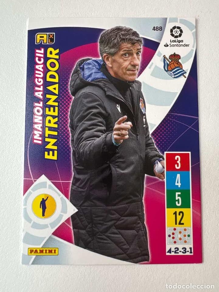 Figurine di Calcio: Carta Imanol Alguacil Real Sociedad Entrenador 488 Adrenalyn 2021-22