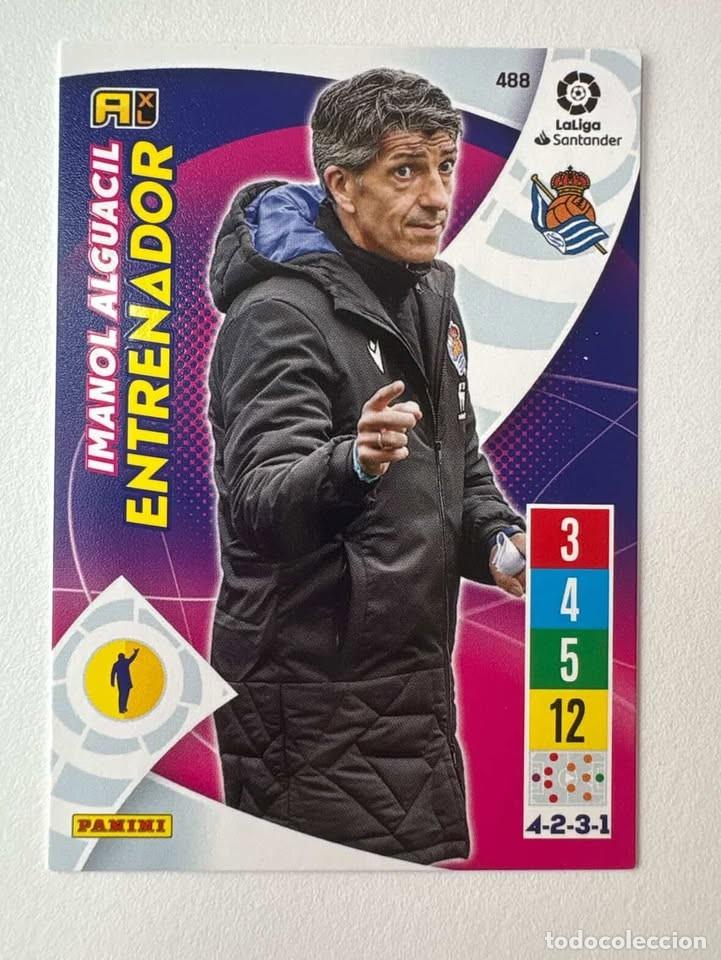 Figurine di Calcio: Carta Imanol Alguacil Real Sociedad Entrenador 488 Adrenalyn 2021-22