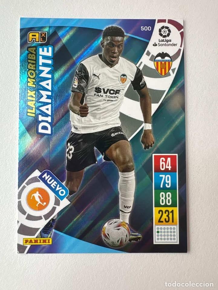 Cromos de f&uacute;tbol: Carta Ilaix Moriba Valencia Diamante 500 Adrenalyn 2021-22