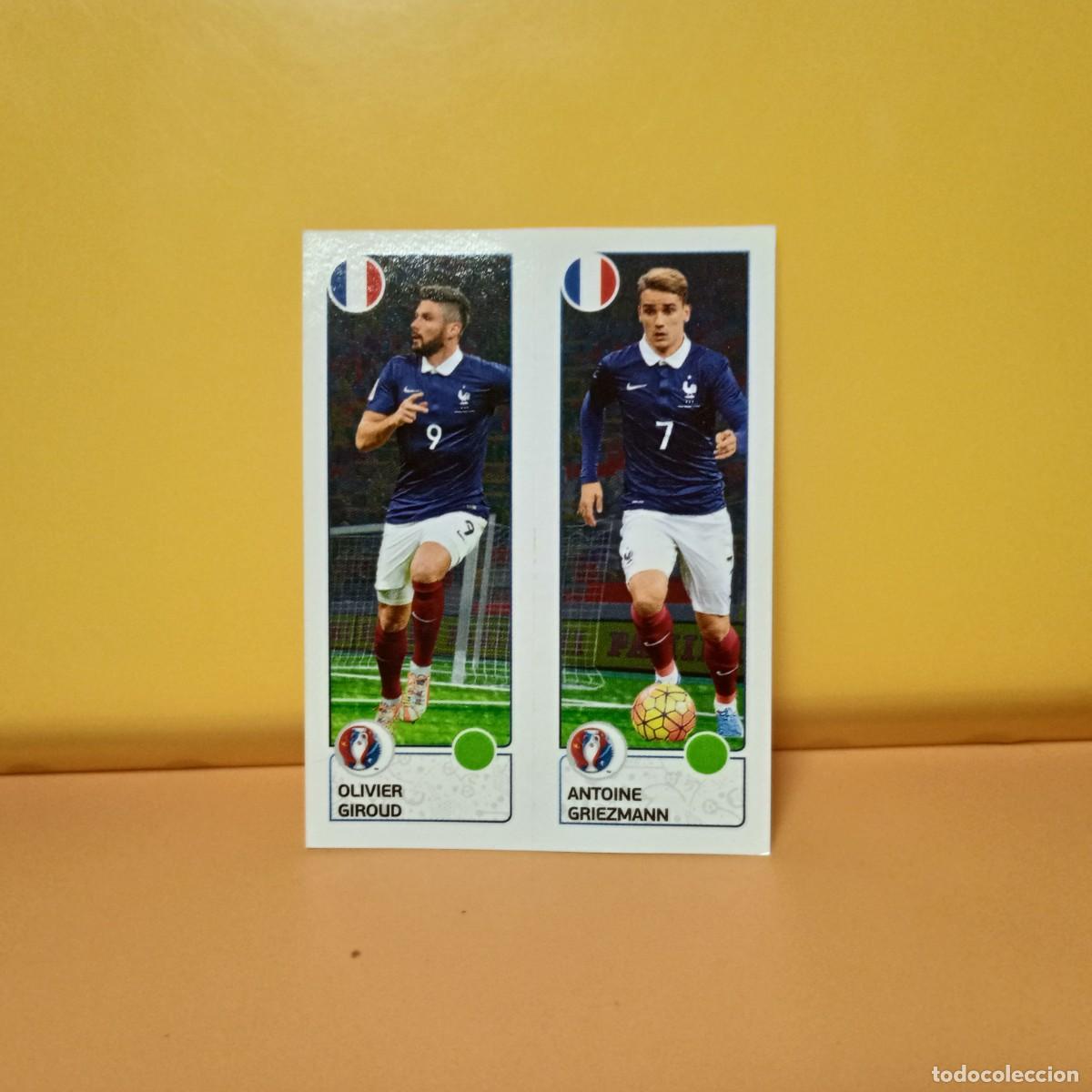 Cromos de f&uacute;tbol: PANINI EURO 2016 FRANCE; EUROCOPA FRANCIA: FRANCIA GIROUD/GRIEZMANN 42 A/B