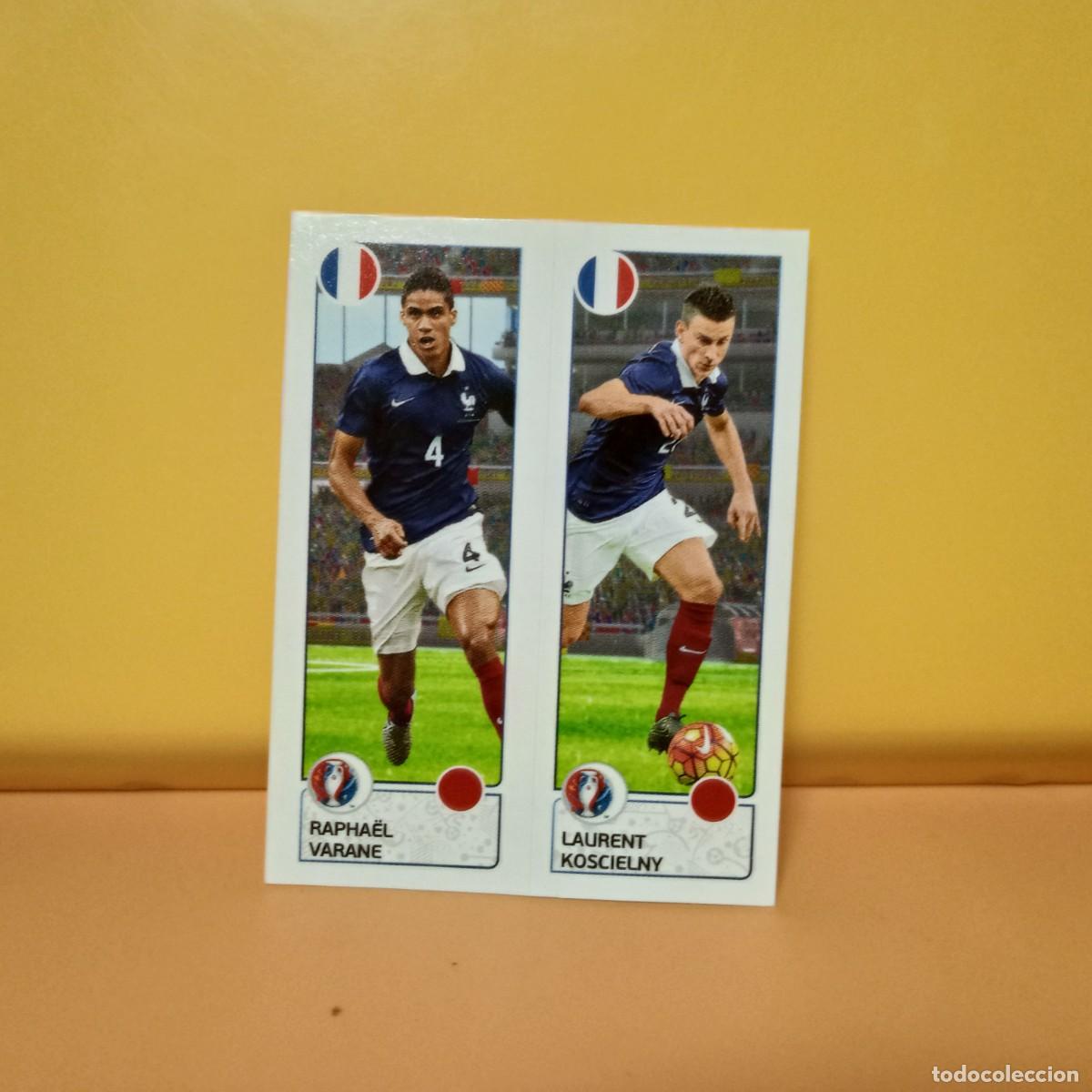 Cromos de f&uacute;tbol: PANINI EURO 2016 FRANCE; EUROCOPA FRANCIA: FRANCIA VARANE/KOSCIELNY 39 A/B