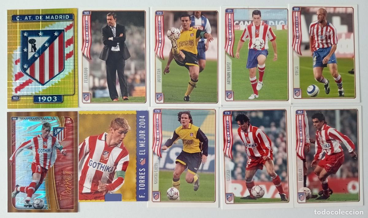 Fu&szlig;ball-Sticker: ATL&Eacute;TICO DE MADRID LOTE CROMOS FUTBOL TRADING CARDS MUNDI CROMO 2004-2005
