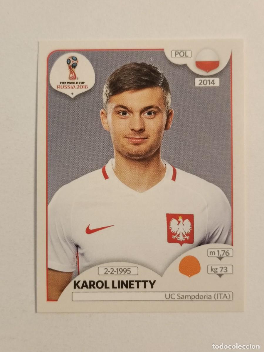 Cromos de f&uacute;tbol: #596 LINETTY (POLONIA) MUNDIAL RUSIA 2018 PANINI VERSION ROSA