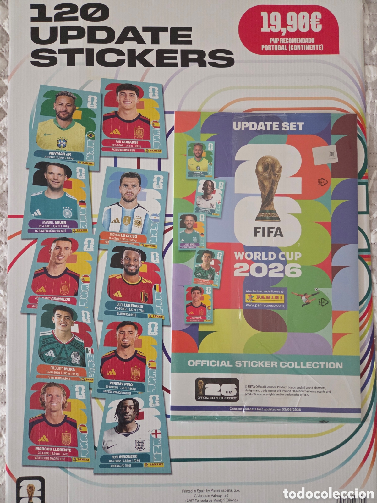 Cromos de f&uacute;tbol: Pack actualizacion mundial 2026 panini con 120 cromos stickers