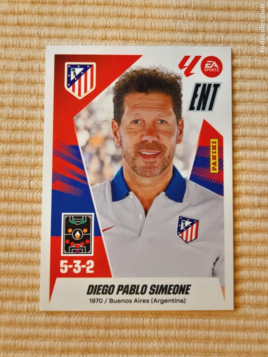 Cromos de f&uacute;tbol: CROMO 2 DIEGO PABLO SIMEONE (ENTRENADOR) ATLETICO MADRID LIGA 25-26 2025 2026 &Aacute;LBUM ESTE