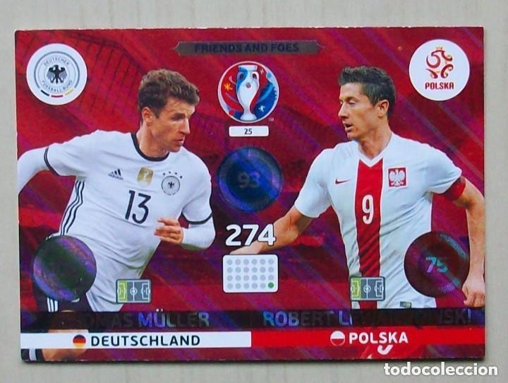 Cromos de f&uacute;tbol: 25 MULLER - LEWANDOWSKI FICHAS ALBUM ADRENALYN XL EUROCOPA FRANCIA 2016